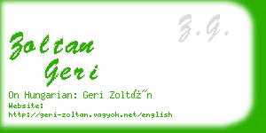 zoltan geri business card